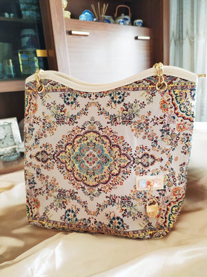 Bolso grande estampado kilim