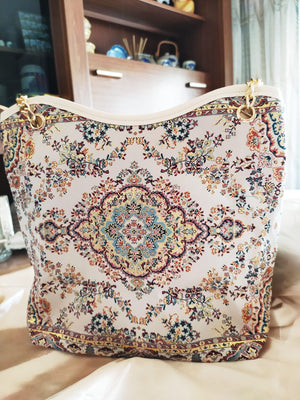 Bolso grande estampado kilim