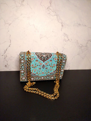 Bolso Pequeño Azul con Hebilla